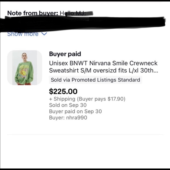 SALE! Nirvana Smile Sweatshirt L/XL Oversized - Picture 3 of 15